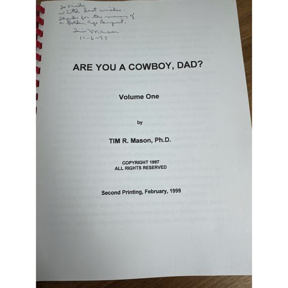 Tim R. Mason Cowboy Poetry Vol 1 & 2 Are you a Cowboy, Dad The Cowhands Texas - Picture 6 of 9
